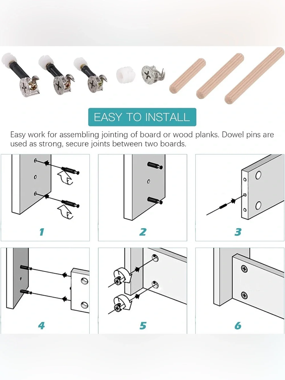 120Pcs Furniture Connecting Hardware Connectors Assortment Kit